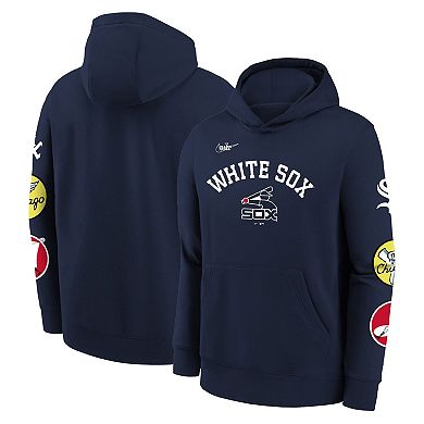 Youth Nike Navy Chicago White Sox Rewind Lefty Pullover Hoodie