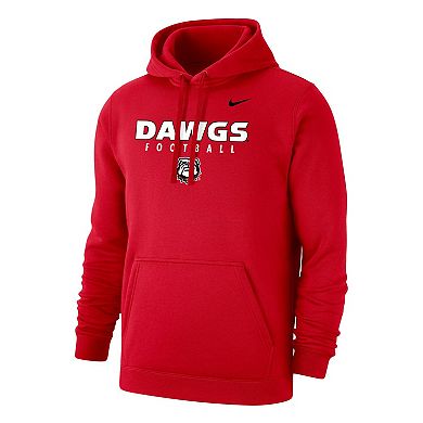 Men's Nike Red Georgia Bulldogs Football Drop Club Pullover Hoodie