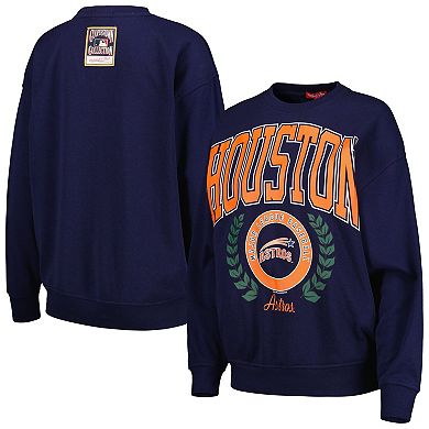 Women's Mitchell & Ness Navy Houston Astros Logo Lt 2.0 Pullover Sweatshirt