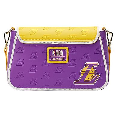 Loungefly Los Angeles Lakers Patch Icons Crossbody Bag