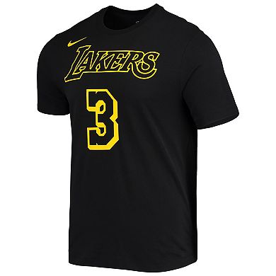 Men's Nike Anthony Davis Black Los Angeles Lakers Name & Number Mamba T-Shirt