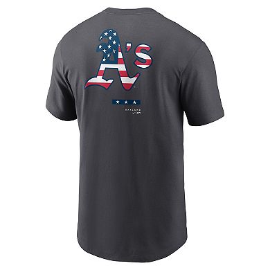 Men's Nike Anthracite Oakland Athletics Americana T-Shirt