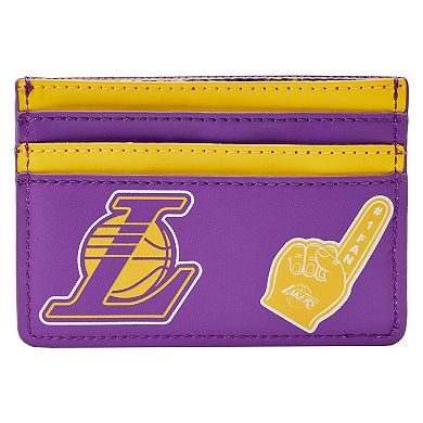 Loungefly Los Angeles Lakers Patch Icons Cardholder