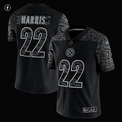 Men's Nike Najee Harris Black Pittsburgh Steelers RFLCTV Limited Jersey