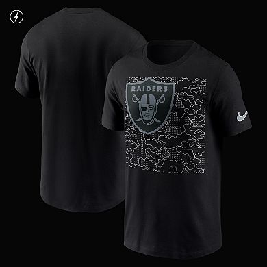 Men's Nike Black Las Vegas Raiders RFLCTV T-Shirt