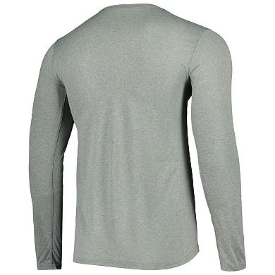 Men's Nike Heather Gray Club America Primary Logo Legend Performance Long Sleeve T-Shirt