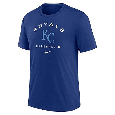 Men's Nike Royal Kansas City Royals Authentic Collection Tri-Blend Performance T-Shirt