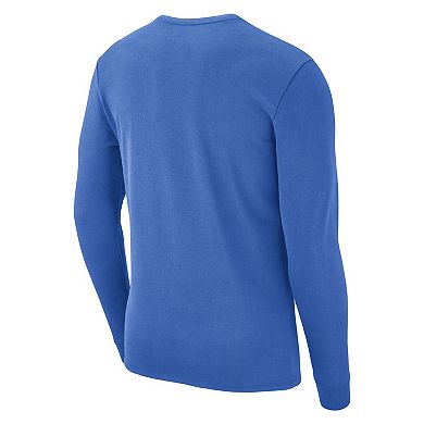 Men's Nike Blue UCLA Bruins Repeat Logo 2-Hit Long Sleeve T-Shirt