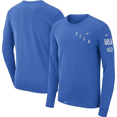 Men's Nike Blue UCLA Bruins Repeat Logo 2-Hit Long Sleeve T-Shirt