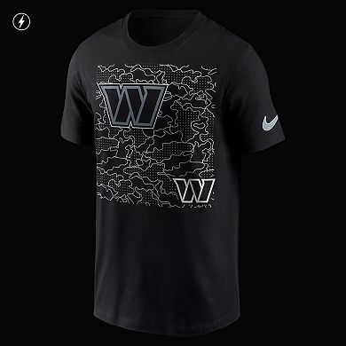 Men's Nike Black Washington Commanders RFLCTV T-Shirt