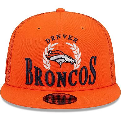 Men's New Era Orange Denver Broncos Collegiate Trucker 9FIFTY Snapback Hat