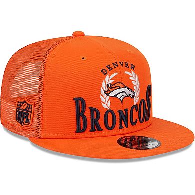 Men's New Era Orange Denver Broncos Collegiate Trucker 9FIFTY Snapback Hat