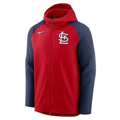 Men's Nike Red/Navy St. Louis Cardinals Authentic Collection Performance Raglan Full-Zip Hoodie