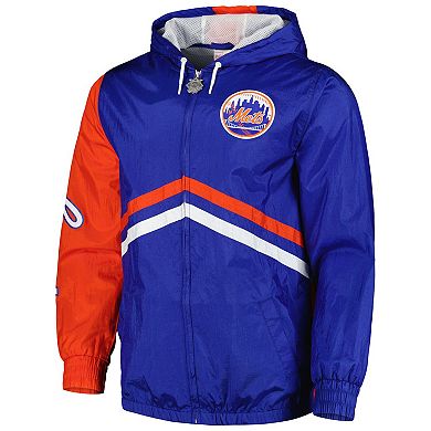 Men's Mitchell & Ness  Royal New York Mets Undeniable Full-Zip Hoodie Windbreaker Jacket