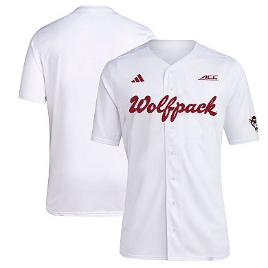 Men's adidas White NC State Wolfpack Team Baseball Jersey