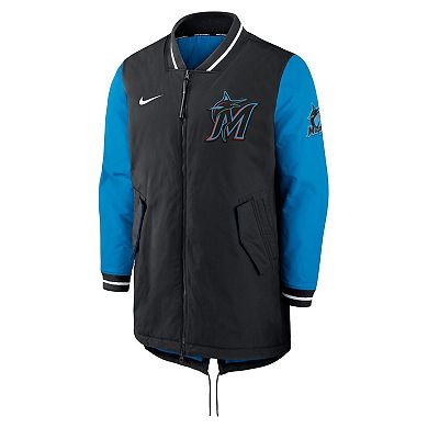 Men's Nike Black Miami Marlins Dugout Performance Full-Zip Jacket