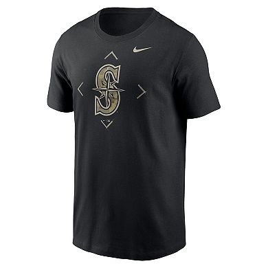 Men's Nike Black Seattle Mariners Camo Logo T-Shirt