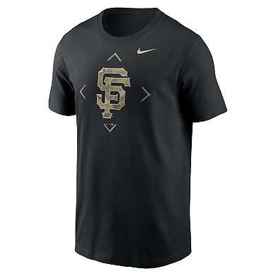 Men's Nike Black San Francisco Giants Camo Logo T-Shirt