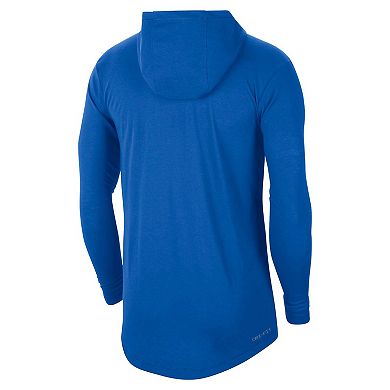 Men's Nike Blue UCLA Bruins Campus Tri-Blend Performance Long Sleeve Hooded T-Shirt
