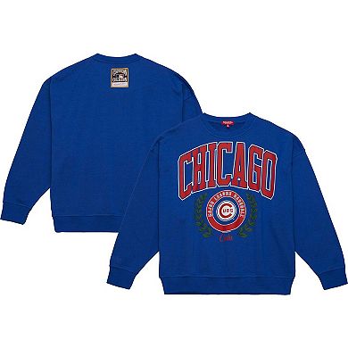 Women's Mitchell & Ness Royal Chicago Cubs Logo Lt 2.0 Pullover Sweatshirt