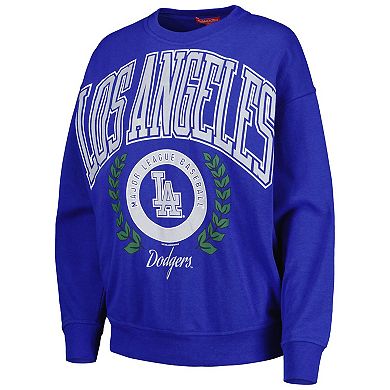 Women's Mitchell & Ness Royal Los Angeles Dodgers Logo Lt 2.0 Pullover Sweatshirt