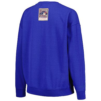 Women's Mitchell & Ness Royal Los Angeles Dodgers Logo Lt 2.0 Pullover Sweatshirt