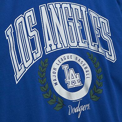 Women's Mitchell & Ness Royal Los Angeles Dodgers Logo Lt 2.0 Pullover Sweatshirt