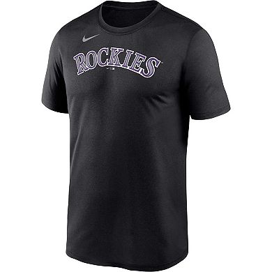 Men's Nike Black Colorado Rockies Wordmark Legend Performance Big & Tall T-Shirt