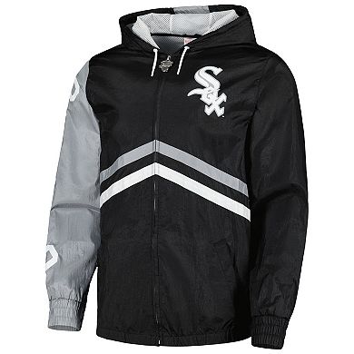 Men's Mitchell & Ness  Black Chicago White Sox Undeniable Full-Zip Hoodie Windbreaker Jacket