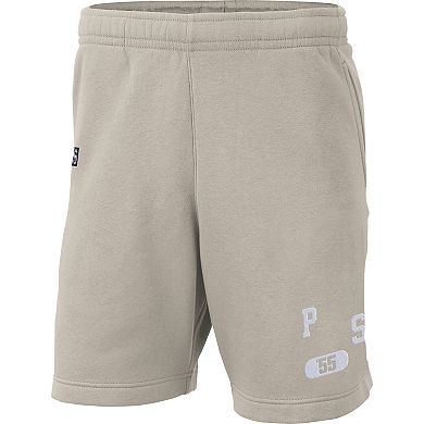 Men's Nike Cream Penn State Nittany Lions Fleece Shorts