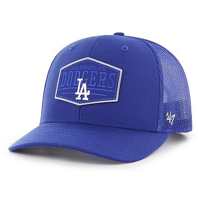 Men's '47 Royal Los Angeles Dodgers Ridgeline Tonal Patch Trucker Adjustable Hat