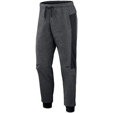 Men's Nike Heathered Gray/Black Washington Nationals Authentic Collection Flux Performance Jogger Pants