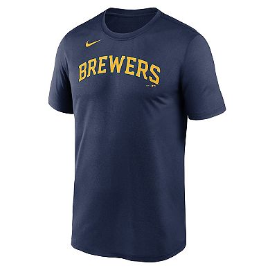 Men's Nike Navy Milwaukee Brewers New Legend Wordmark T-Shirt