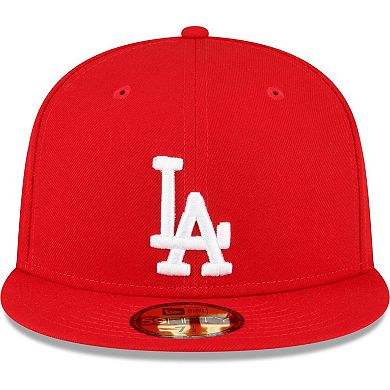 Men's New Era Red Los Angeles Dodgers Sidepatch 59FIFTY Fitted Hat