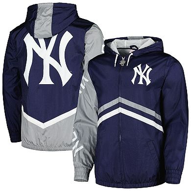 Men's Mitchell & Ness  Navy New York Yankees Undeniable Full-Zip Hoodie Windbreaker Jacket