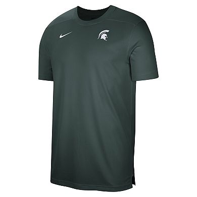 Men's Nike  Green Michigan State Spartans Sideline Coaches Performance Top