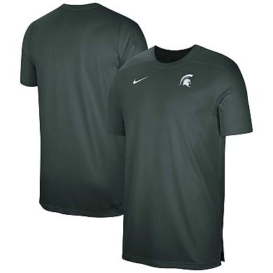 Men's Nike  Green Michigan State Spartans Sideline Coaches Performance Top