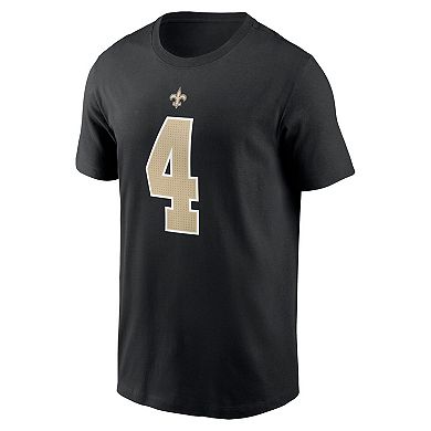 Men's Nike Derek Carr Black New Orleans Saints Player Name & Number T-Shirt
