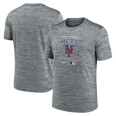 Men's Nike Anthracite New York Mets Authentic Collection Velocity Practice Performance T-Shirt