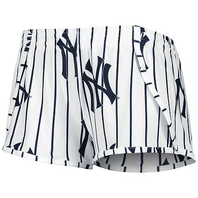 Women's Concepts Sport White New York Yankees Reel Allover Print Tank Top & Shorts Sleep Set
