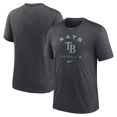 Men's Nike Heathered Charcoal Tampa Bay Rays Authentic Collection Tri-Blend Performance T-Shirt