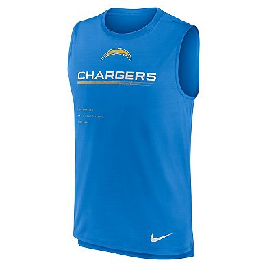 Men's Nike Powder Blue Los Angeles Chargers Muscle Trainer Tank Top