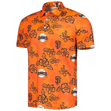 Men's Reyn Spooner Orange San Francisco Giants Cooperstown Collection Puamana Print Polo