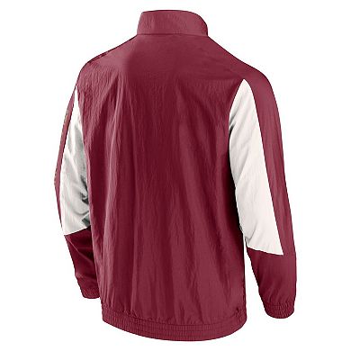 Men's Fanatics Branded  Red Atlanta United FC Net Goal Raglan Full-Zip Track Jacket