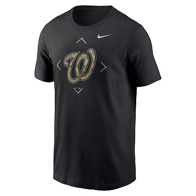 Men's Nike Black Washington Nationals Camo Logo T-Shirt