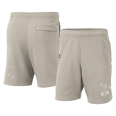 Men's Nike Cream Georgia Bulldogs Fleece Shorts