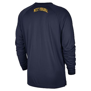 Men's Nike Navy West Virginia Mountaineers Basketball Spotlight Performance Raglan T-Shirt