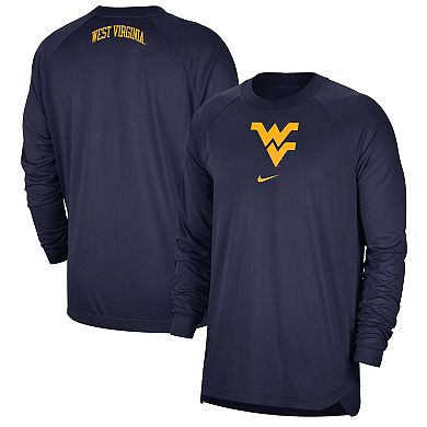 Men's Nike Navy West Virginia Mountaineers Basketball Spotlight Performance Raglan T-Shirt