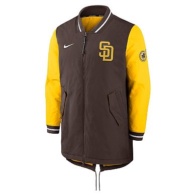 Men's Nike Brown San Diego Padres Authentic Collection Dugout Performance Full-Zip Jacket