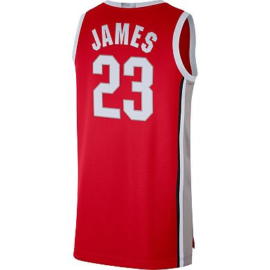 Men's Nike LeBron James Scarlet Ohio State Buckeyes Alumni Player Limited Basketball Jersey